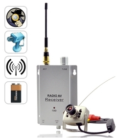 Mini Wireless Spy Camera Transmitter with Receiver Set